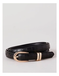 Quinn Leather Belt in Black