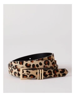 Freya Leather Belt in Leopard