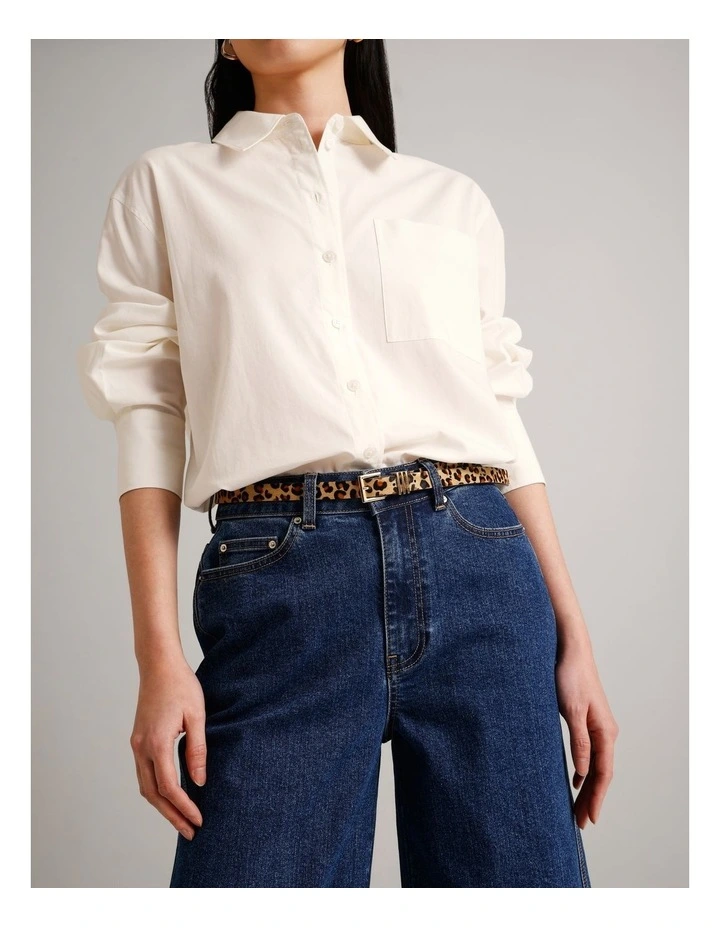 Freya Leather Belt in Leopard image 2