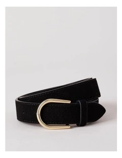 Aria Suede Belt in Black