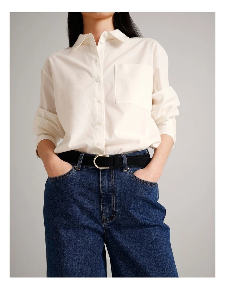 Aria Suede Belt in Black image 2