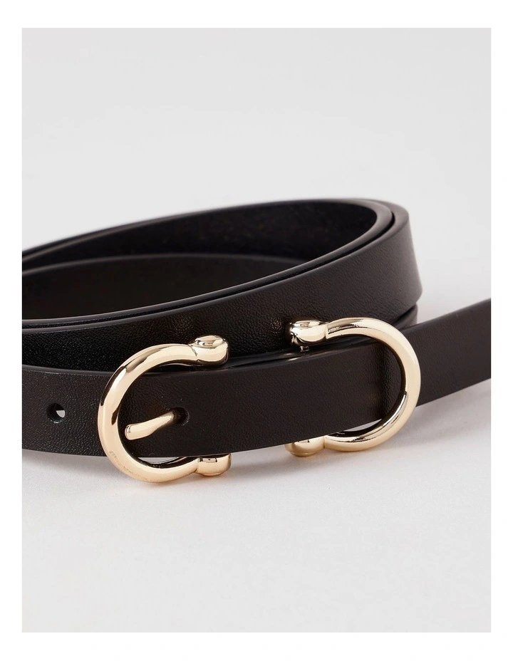 Eve Leather Belt in Black image 3