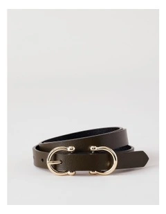Eve Leather Belt in Olive