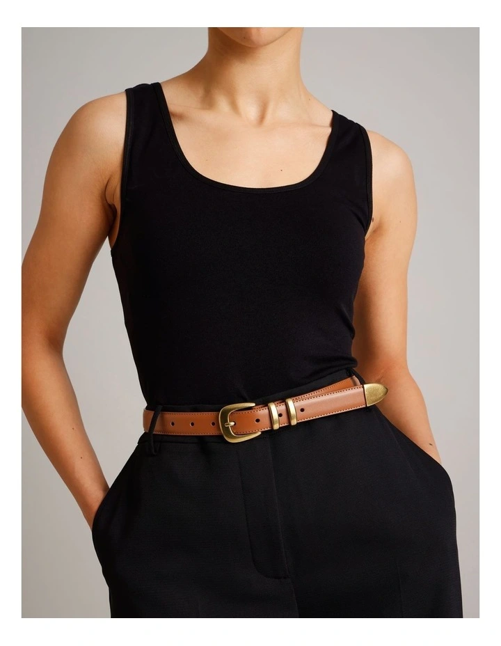 Ava Belt in Tan image 4