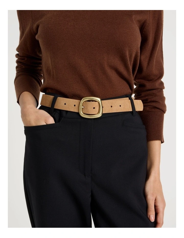 Delta Belt in Tan Suede image 4