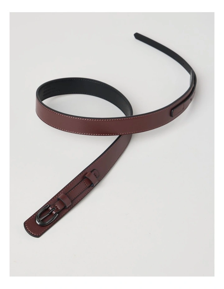 Lydia Belt in Burgundy image 3