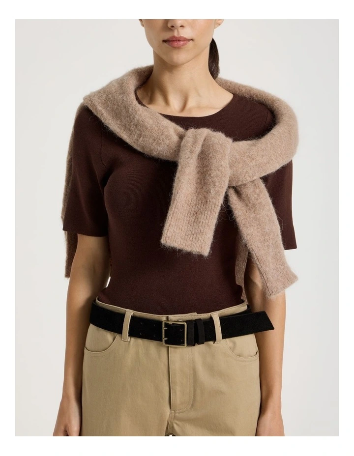 Brooklyn Belt in Black Suede image 2