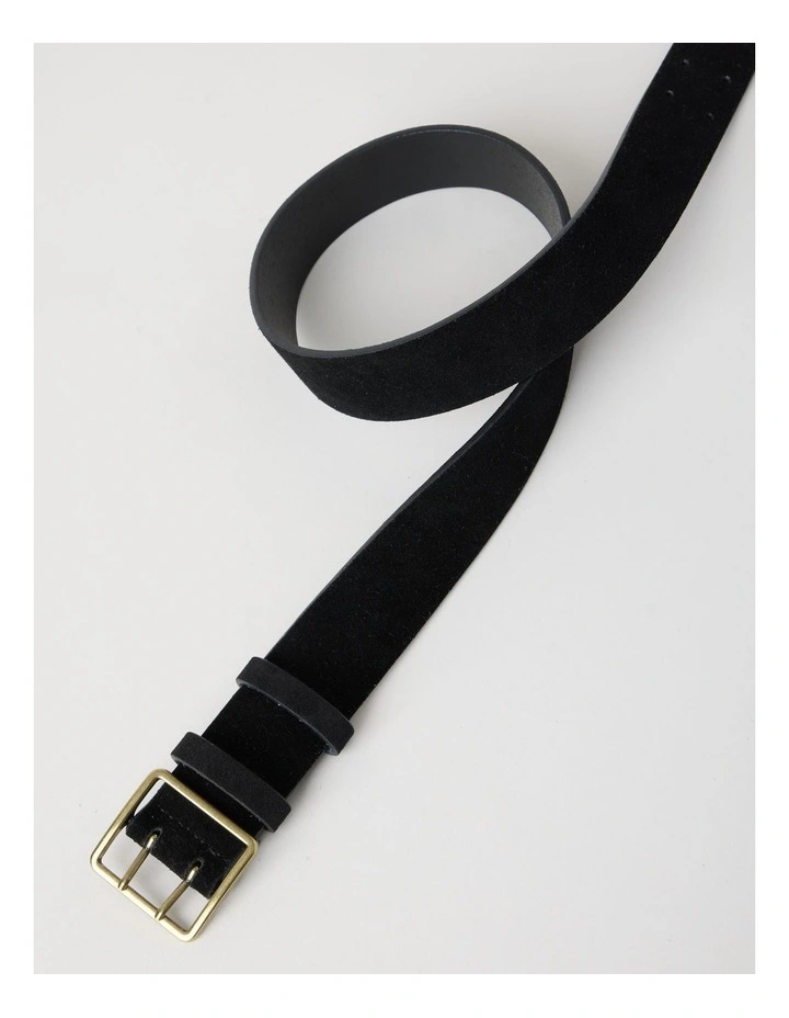 Brooklyn Belt in Black Suede image 3