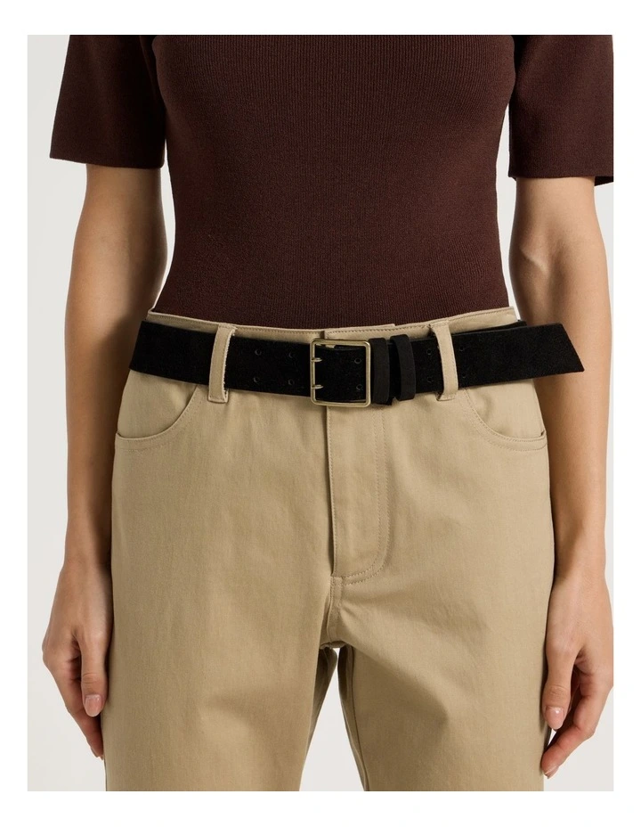 Brooklyn Belt in Black Suede image 4