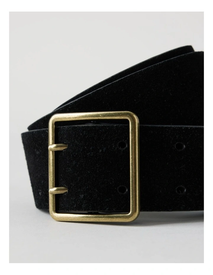 Brooklyn Belt in Black Suede image 5