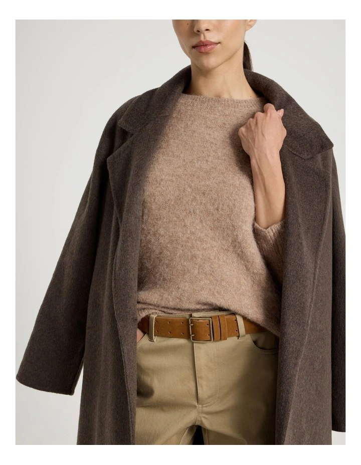 Brooklyn Belt in Tobacco Suede image 2