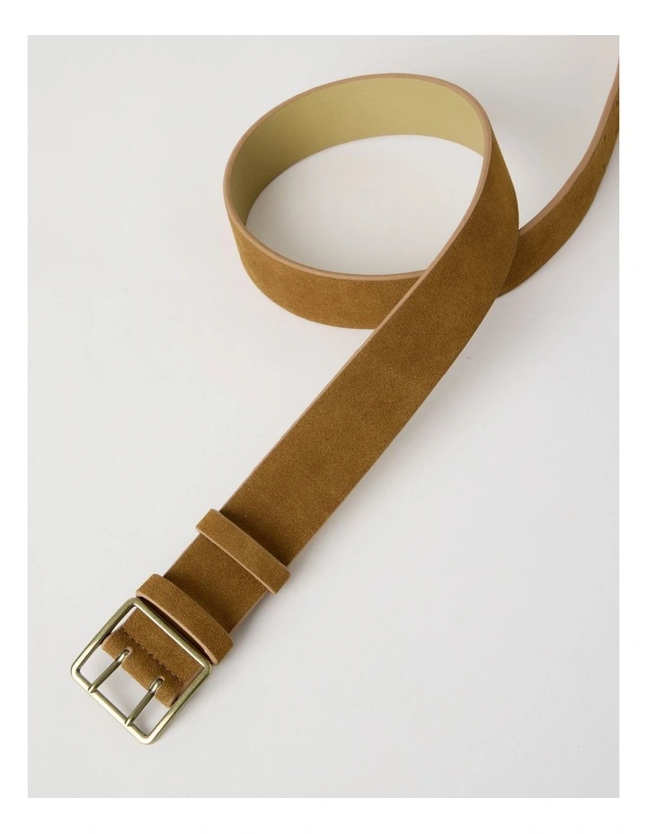 Brooklyn Belt in Tobacco Suede image 3