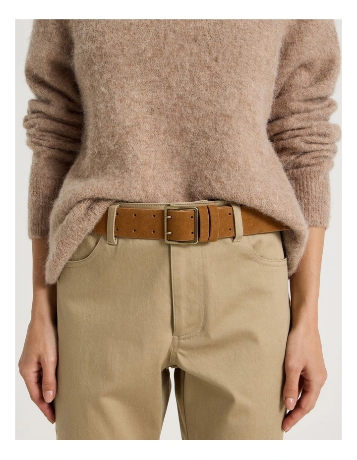 Brooklyn Belt in Tobacco Suede image 4