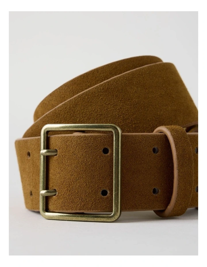 Brooklyn Belt in Tobacco Suede image 5