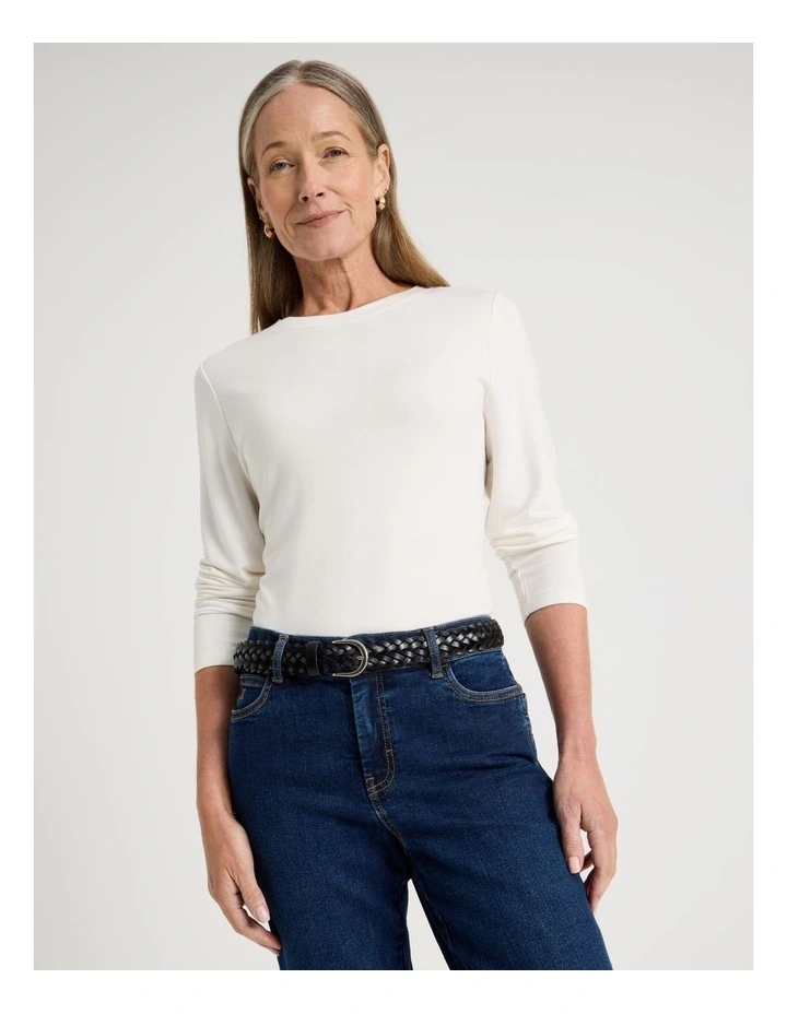 Nadia Braided Belt in Black image 2