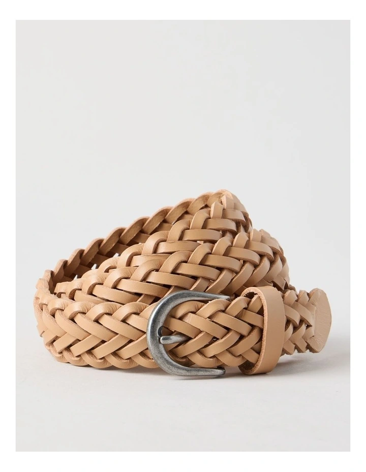 Nadia Braided Belt in Natural image 1