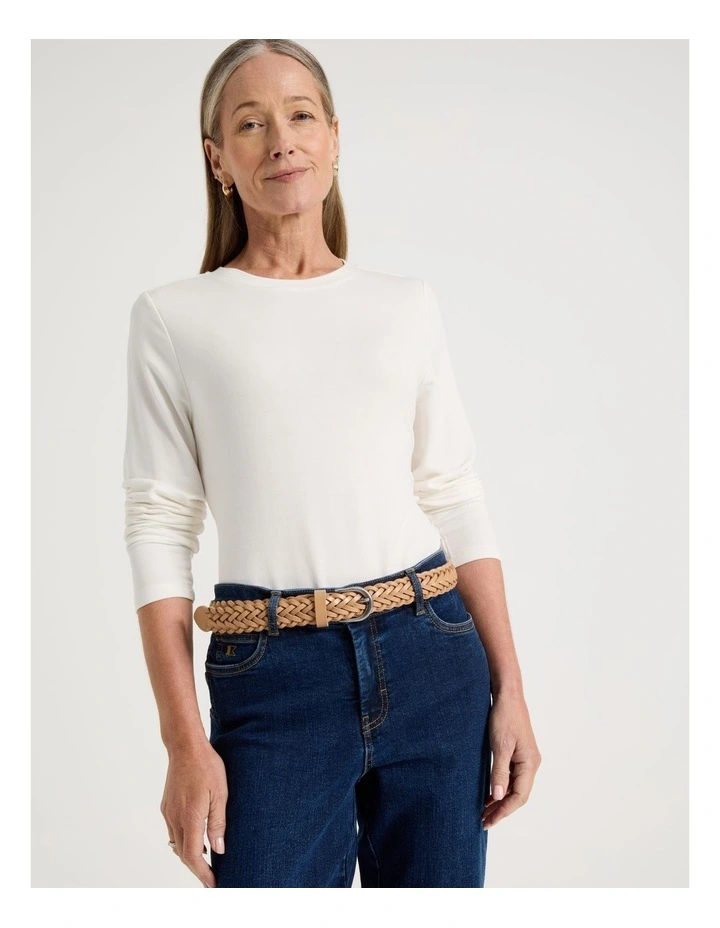 Nadia Braided Belt in Natural image 4