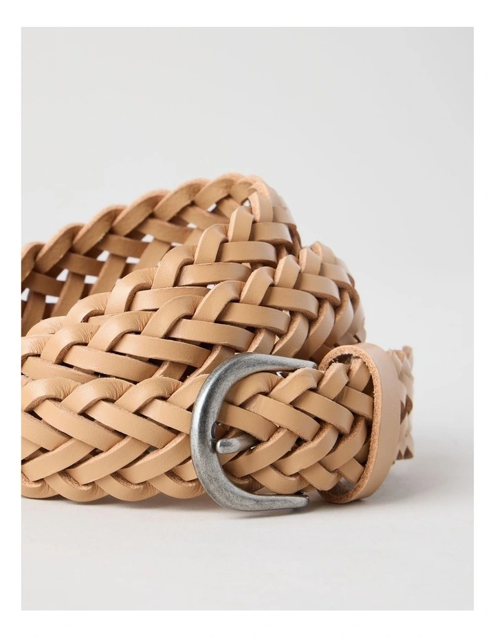 Nadia Braided Belt in Natural image 5