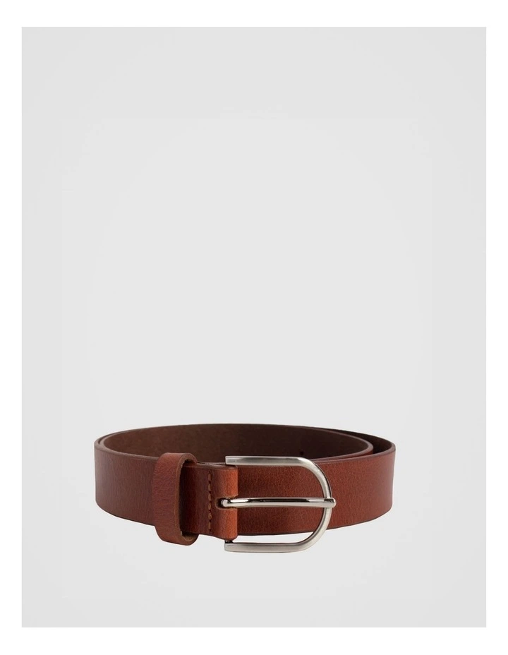 Maddy Leather Belt in Mid Tan image 3