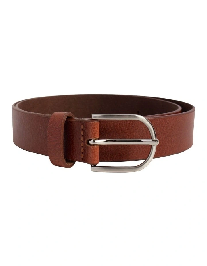 Maddy Leather Belt in Mid Tan image 4