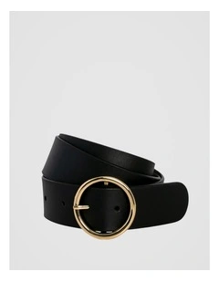Naomi Leather Belt in Black