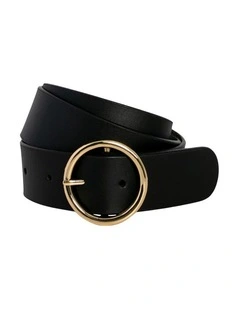 Naomi Leather Belt in Black