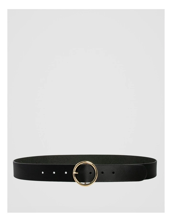 Naomi Leather Belt in Black image 3
