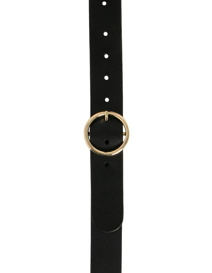Naomi Leather Belt in Black image 3