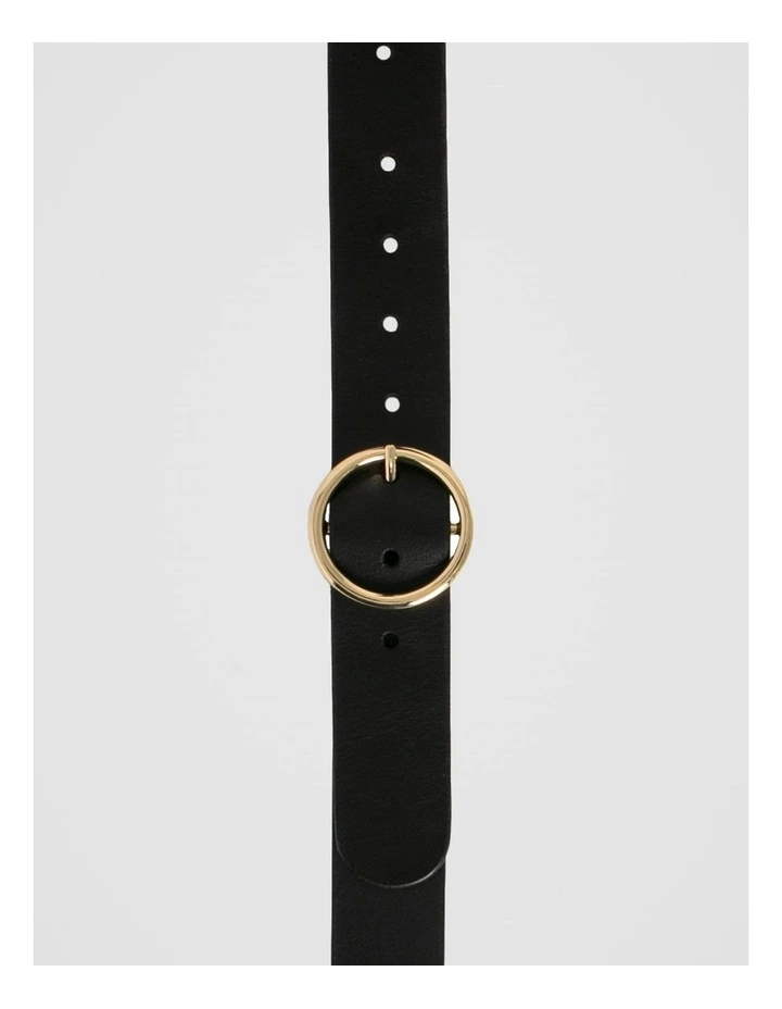 Naomi Leather Belt in Black image 4
