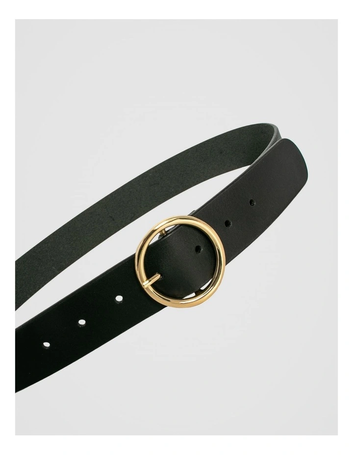 Naomi Leather Belt in Black image 5