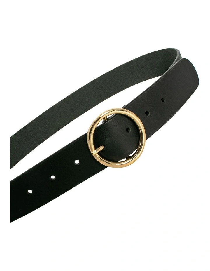 Naomi Leather Belt in Black image 5