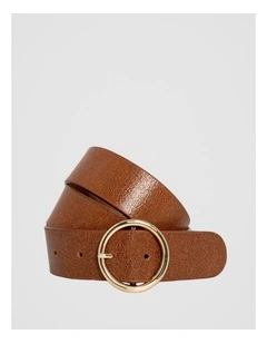 Naomi Leather Belt in Tan