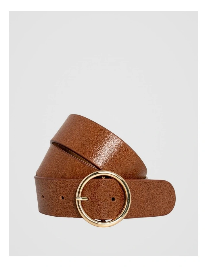 Naomi Leather Belt in Tan image 1