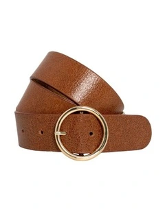 Naomi Leather Belt in Tan