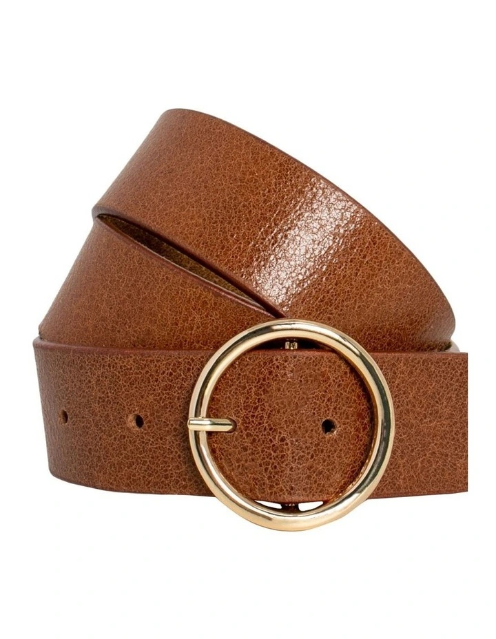 Naomi Leather Belt in Tan image 2