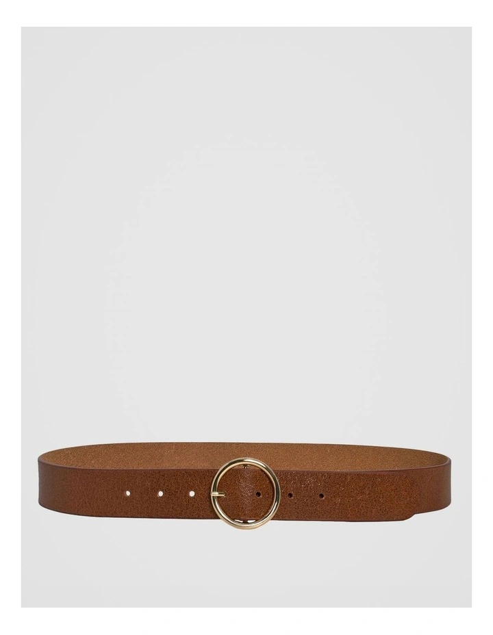 Naomi Leather Belt in Tan image 3