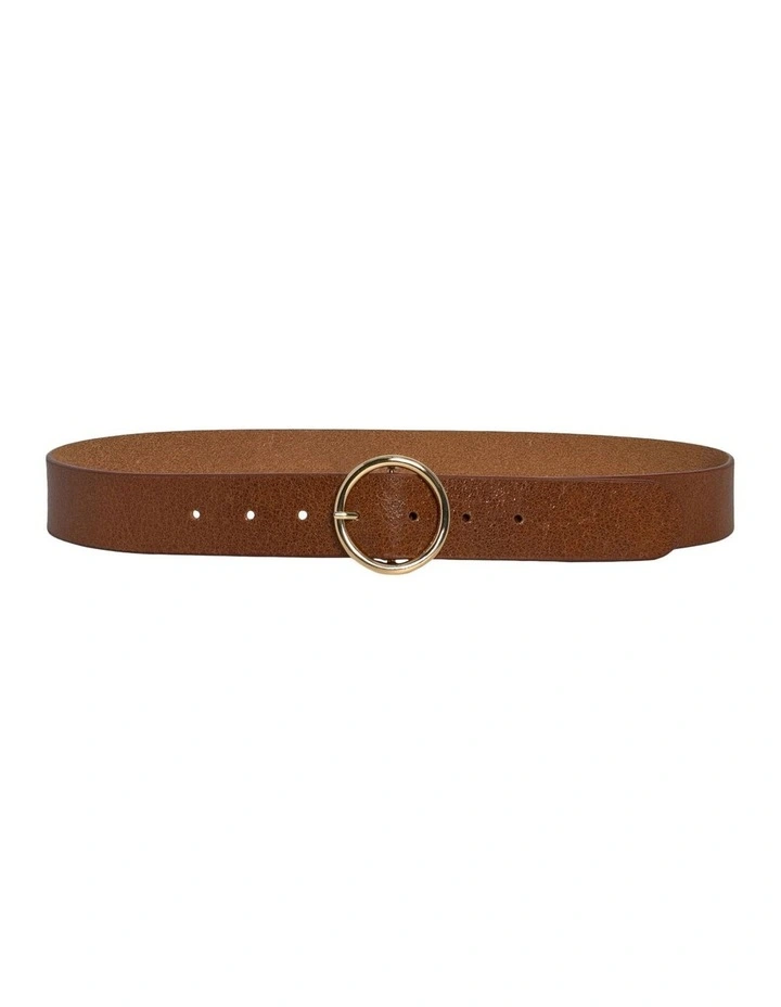 Naomi Leather Belt in Tan image 3
