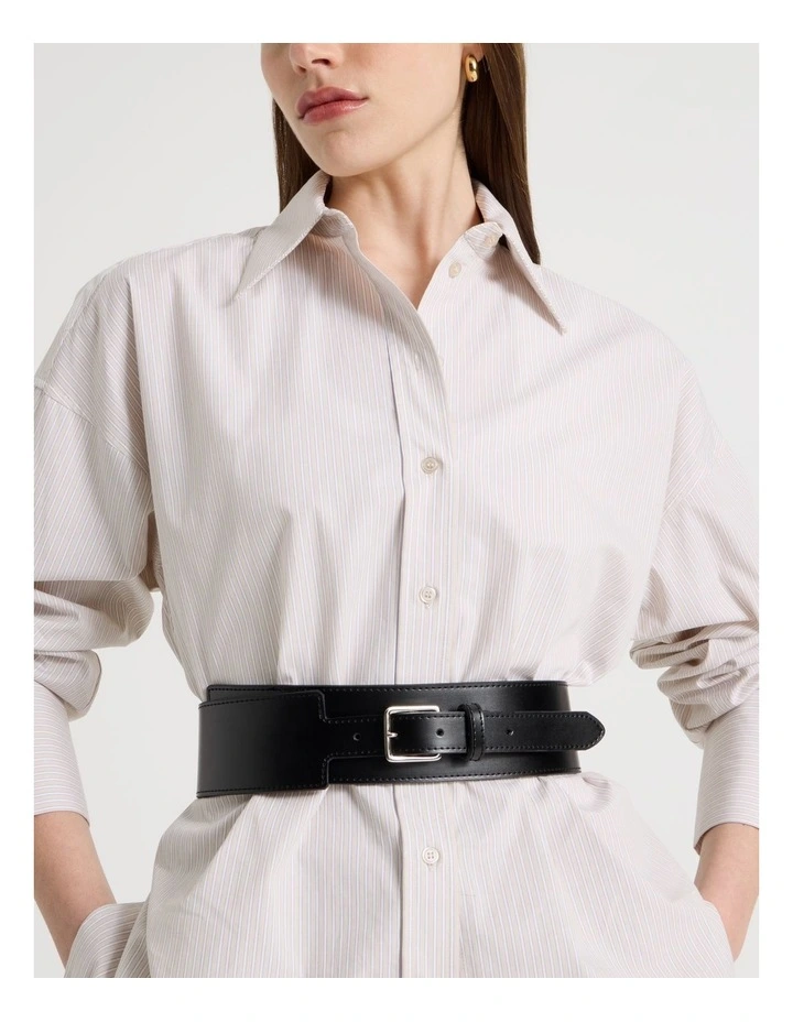 Joelle Waisted Buckle Black in Belt image 4
