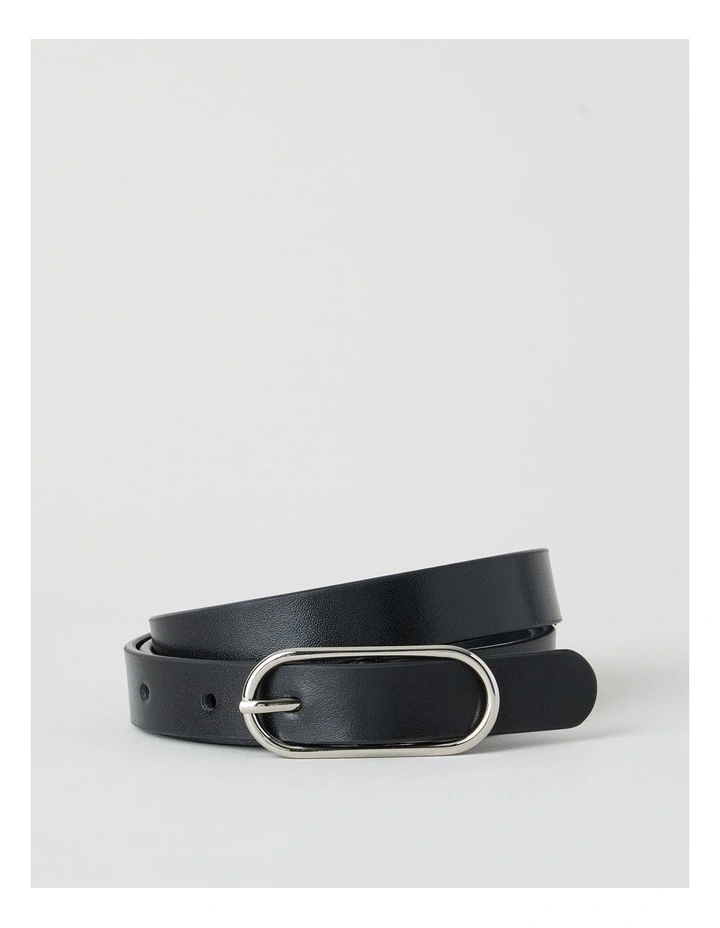 Willow Leather Belt in Black image 1