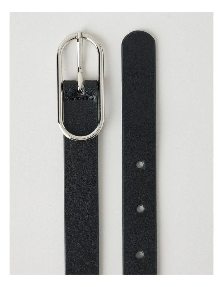 Willow Leather Belt in Black image 2