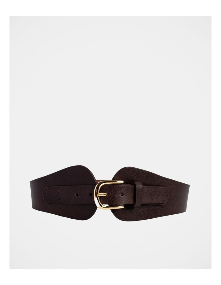 Allora Leather Waist Belt in Chocolate
