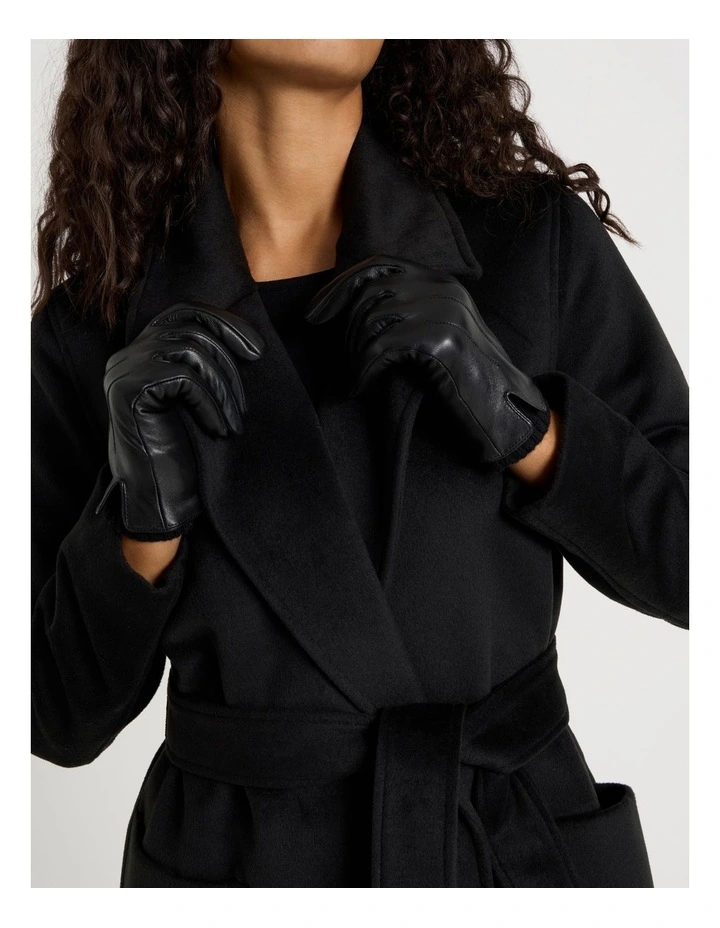 Leather Gloves in Black image 4
