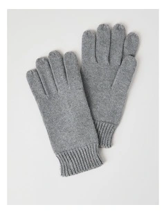 Rib Gloves in Grey