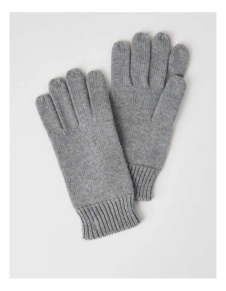 Rib Gloves in Grey image 1