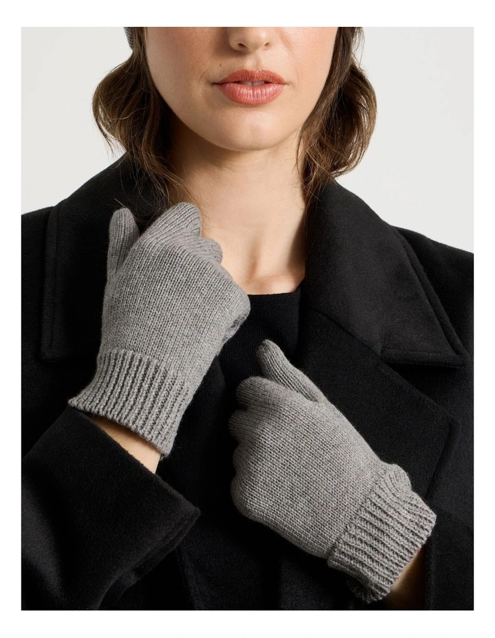 Rib Gloves in Grey image 4