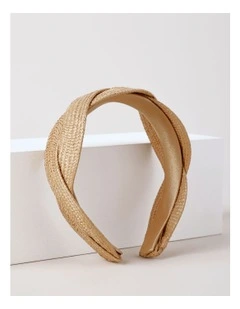 Woven Twist Headband in Natural