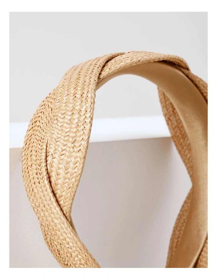 Woven Twist Headband in Natural image 5