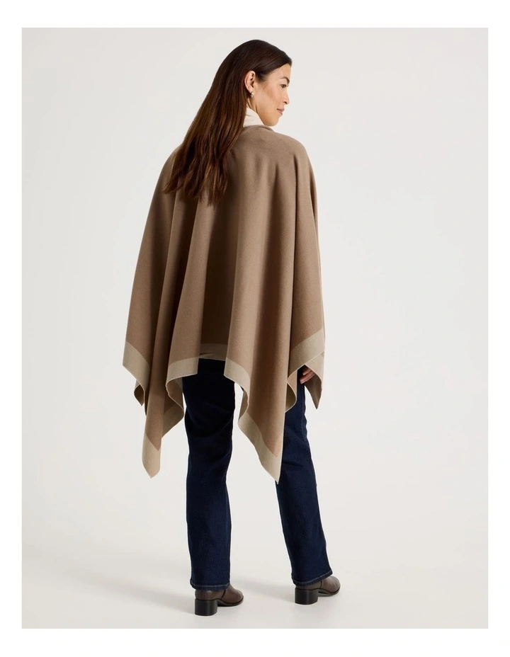 Reversible Poncho in Camel image 4