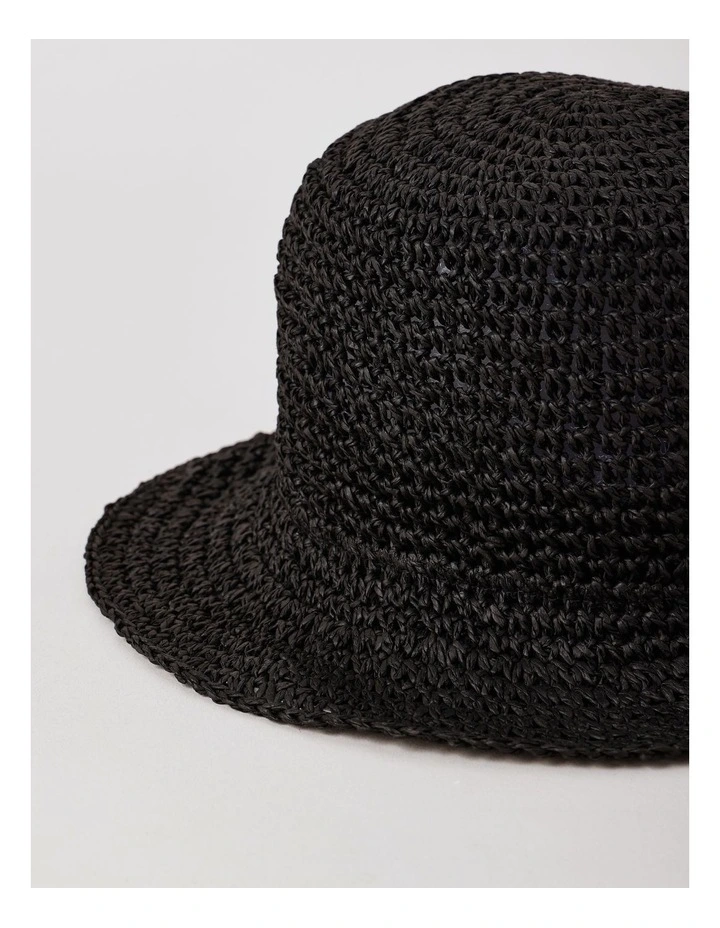Solid Bucket Hat in Black image 2