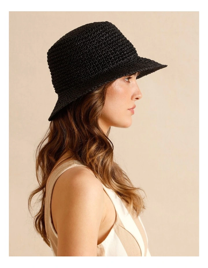 Solid Bucket Hat in Black image 4